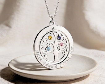 Family Tree of Life Necklace for Mom