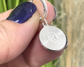 Dangle Hoop Initial Earrings