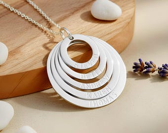 Mother Necklace Multiple Kids Names
