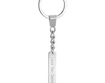 Custom Engraved Bar Keychain