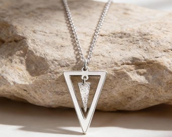 Triangle Necklace Sterling Silver