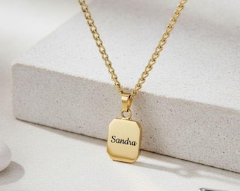 Personalized Dog Tag Necklace, Stainless Steel