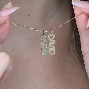 Sterling Silver Mother Necklace: Personalized Kids Names Jewelry