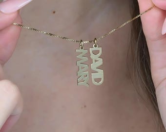 Mothers Multiple Kids Names Necklace