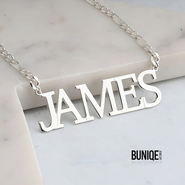 Custom Necklace For Him With Picture Lovely Connection Platinum