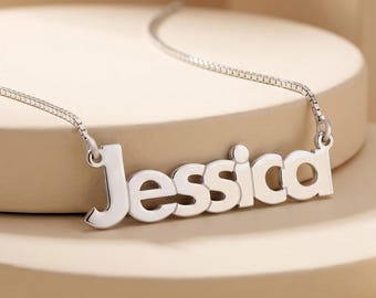 Sterling Silver Bold Name Necklace
