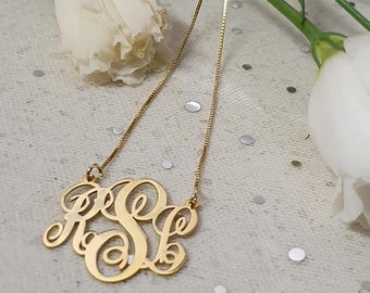 Monogram Necklace Sterling Silver 925