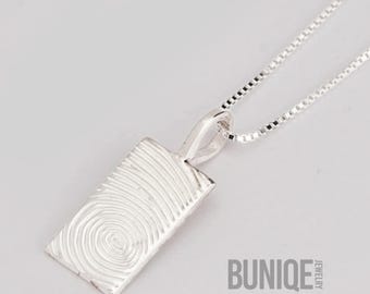 Fingerprint Tag Necklace