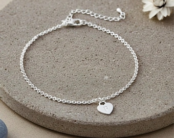 Custom Initial Heart Anklet