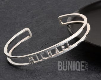 Custom Cuff Bracelet Sterling Silver