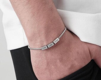 BRACCIALE DONNA PERSONALIZZATO IN ACCIAIO CON PIASTRA