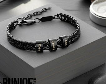 Fathers Day Bracelet for Dad with Kids Names