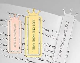 Personalized Crown Metal Bookmark Sterling Silver