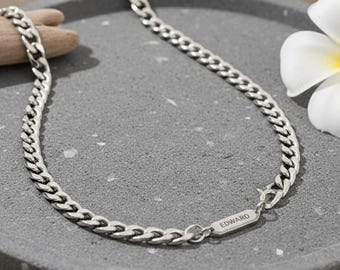 Cuban Link Tag Necklace Stainless Steel