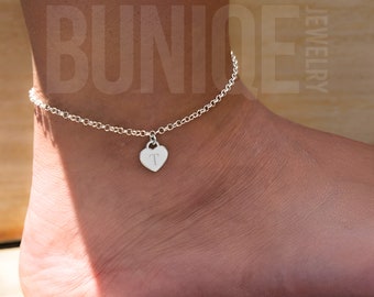Custom Initial Heart Anklet