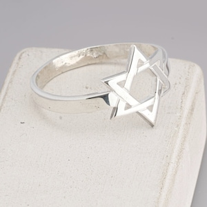 Sterling Silver Star of David Ring: Jewish Magen David Jewelry