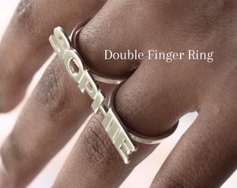 Two Finger Name Ring