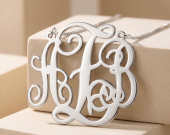 Sterling Silver Monogram Necklace