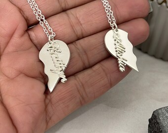 Dije De Hermanas Por Corazón, Dije De Hermana Del Alma, Dije De Corazón Para Hermana, Plata Esterlina, Regalo Para Esposa, Mujer, Amigos, Familia, Compatible Con Pandora, Plata Esterlina, No Es Una