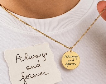 Actual Handwriting Necklace Sterling Silver