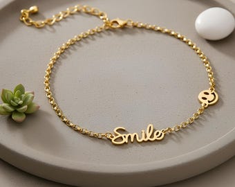 Personalized Name Anklets for Women
