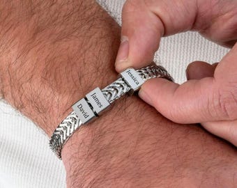Father Bracelet with Kids Names