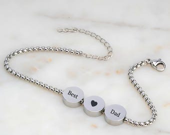 Custom Engraved Bracelet for Fathers