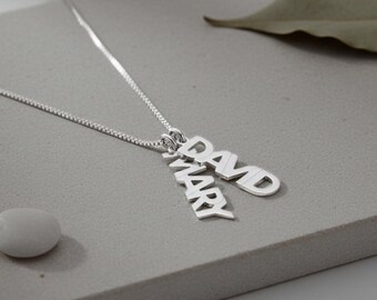 Mothers Multiple Kids Names Necklace