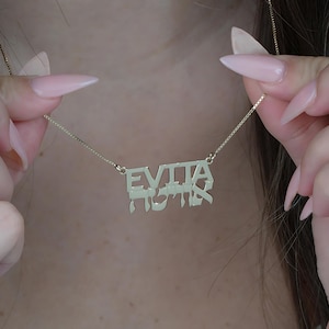 Sterling Silver English & Hebrew Name Necklace - Personalized Bat Mitzvah Gift