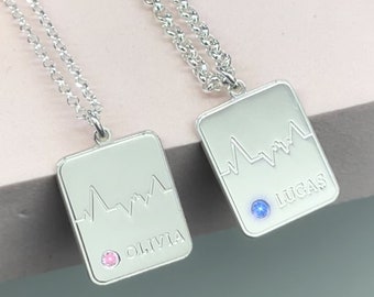 Matching Dog Tag Necklace Set for Couples