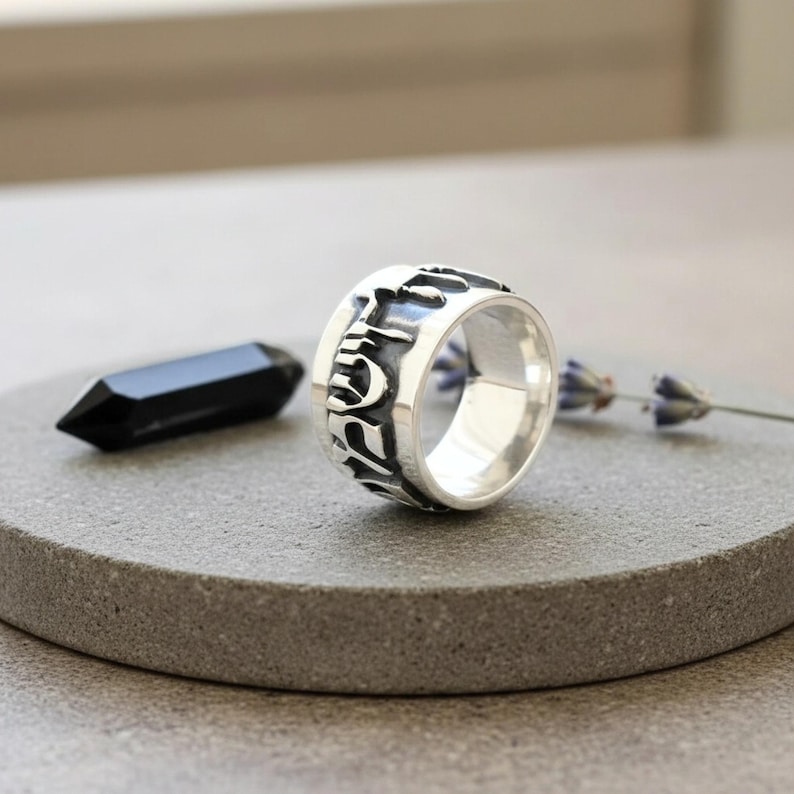 Ring Hebrew Scriptures Personalized Hebrew Bible Verse Ring, Sterling Silver Jewish Wedding ...