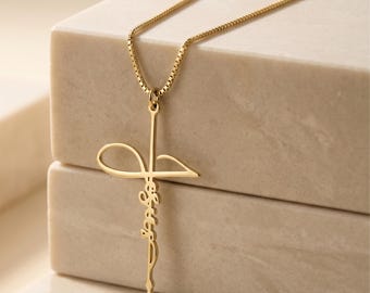 Jesus Cross Necklace Sterling Silver