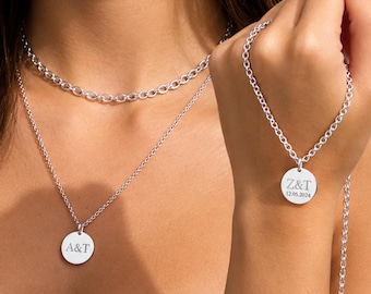 Sterling Silver Matching Couple Necklaces