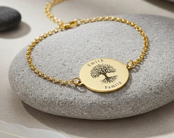 Family Tree of Life Name Bracelet