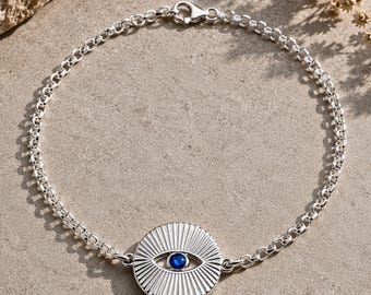 Evil Eye Bracelet | Sterling Silver