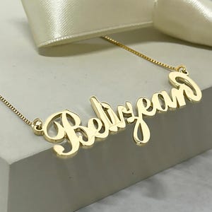 Carrie Font Custom Name Necklace: Sterling Silver, Gold, Rose Gold