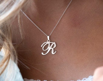 Large Initial Necklace