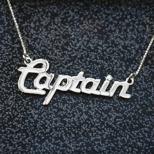 Retro Name Necklace: Sterling Silver or Gold Plated Personalized Jewelry