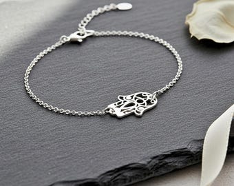 Sterling Silver Hamsa Bracelet