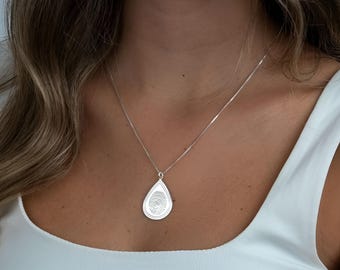 Fingerprint Teardrop Necklace