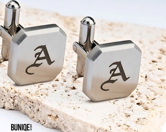 Engraved Square Cufflinks