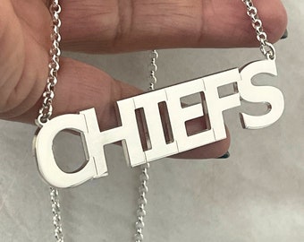 Bold Name Necklace Sterling Silver 925