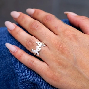 Bague prénom arabe en argent sterling ou plaqué or - Bijoux arabes personnalisés - Article fait main - Cadeau personnalisé pour l'Aïd