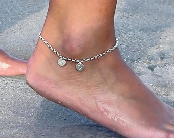 Initial Charms Anklet for Women