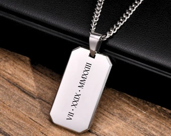 Mens Dog Tag Necklace