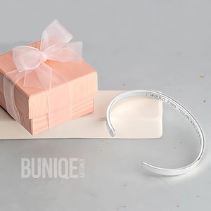 Brazalete personalizado de plata de ley: brazalete con mensaje secreto grabado
