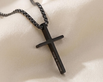 Cross Necklace Stainless Steel, Mini Dainty Cross Pendant
