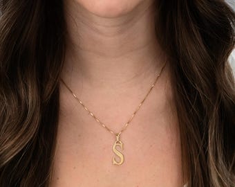 Large Initial Necklace