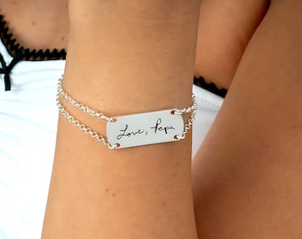 Handwriting ID Bracelet Sterling Silver