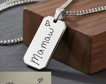 Personalized Mens Dog Tag Necklace